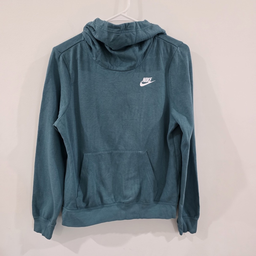 Nike Womens Funnel Neck Hoodie Size‎ Small Green Athleisure Cozy